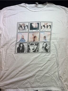 Taylor Swift 1989 Graphic Tee (XL)- Music Album Grid Design